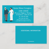 編集可能な気に家庭および個人介護サービス 名刺 (正面/裏面)