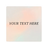 編集可能な水の色の壁アート – パーソナライズされた文字P メタルプリント (正面)