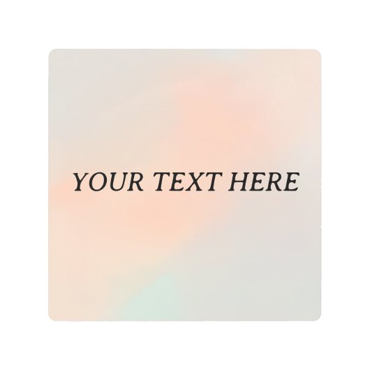 編集可能な水の色の壁アート – パーソナライズされた文字P メタルプリント (正面)