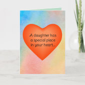 編集可能な水カラーハートバレンタインデー カード (正面)