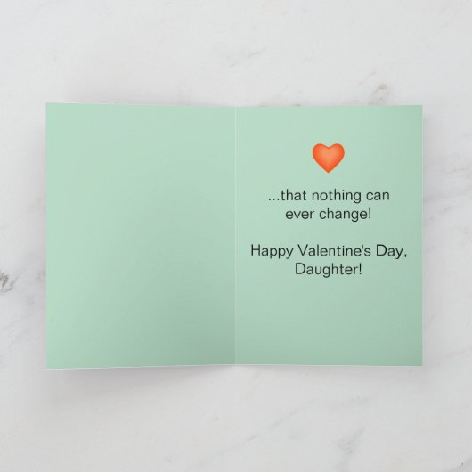 編集可能な水カラーハートバレンタインデー カード (内部)