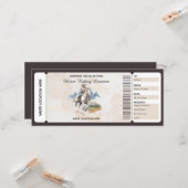 編集可能な水彩乗馬ギフト券 カード (正面/裏面インサイチュ)