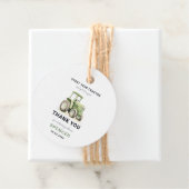 編集可能な水色グリーントラクター誕生日 フェイバータグ (インサイチュ)