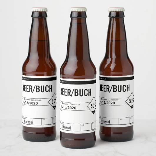 編集可能な汎用ビールボトルラベルシール ビールラベル (ボトル)