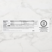 編集可能な汎用プライム栄養事実食品ラベル ペットボトルラベル (シングルラベル)