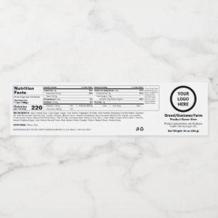 編集可能な汎用プライム栄養事実食品ラベル ペットボトルラベル