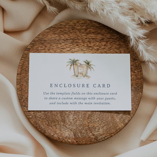 編集可能な沿岸サーフベビーシャワーエンクロージャカード エンクロージャーカード