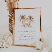 編集可能な沿岸サーフベビーシャワーサインテンプレート ポスター