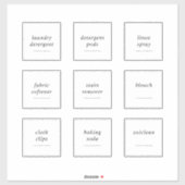 編集可能な洗濯用品 3インチラベルセット シール (シート)