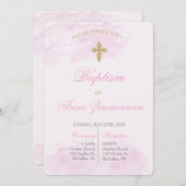 編集可能な洗礼少女 招待状 (正面/裏面)