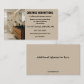 編集可能な浴室の改装 名刺 (正面/裏面)