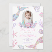 編集可能な海の人魚オンデア招待状 招待状 (正面)