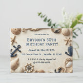 編集可能な海の航海オーシャン 招待状 (スタンド正面)