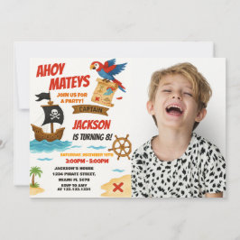 編集可能な海賊誕生日招待状 招待状