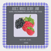 編集可能な混合ベリー スクエアシール (正面)