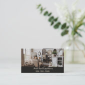 編集可能な清算人及びアンティーク業者 名刺 (スタンド正面)