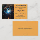 編集可能な溶接および金属加工 名刺 (正面/裏面)