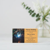 編集可能な溶接および金属加工 名刺 (スタンド正面)