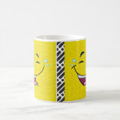 編集可能な漫画顔式 コーヒーマグカップ (中央)