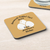 編集可能な漬け卵 コースター (左側)