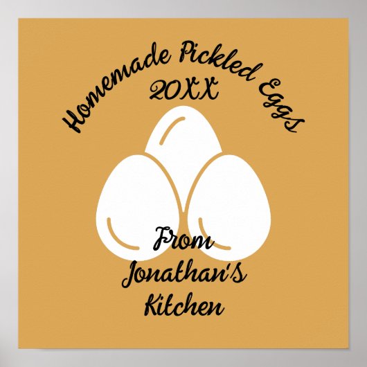編集可能な漬け卵 ポスター (正面)