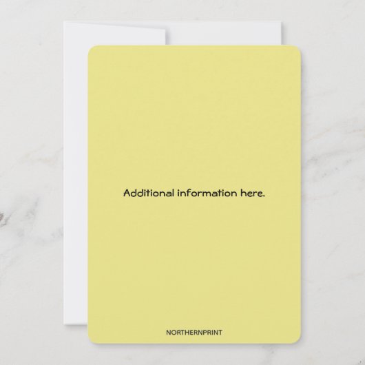 編集可能な熱帯植物と花 招待状 (裏面)