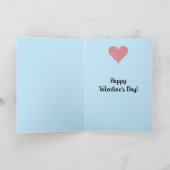 編集可能な猫ハギングバレンタインデー カード (内部)