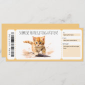 編集可能な猫好き用キットギフト証明書 招待状 (正面/裏面)