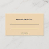 編集可能な獣医クリニックアポイントメントカード 名刺 (裏面)