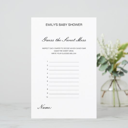 編集可能な甘い混乱、汚れたおむつ推測 (スタンド正面)