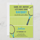 編集可能な男の子または女の子スポーツパーティーカード（ラック付き） 招待状 (正面)