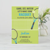 編集可能な男の子または女の子スポーツパーティーカード（ラック付き） 招待状 (スタンド正面)