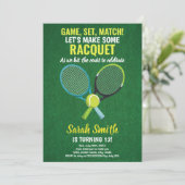 編集可能な男の子または女の子スポーツパーティーカード 招待状 (スタンド正面)