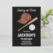 編集可能な男子スポーツパーティーカード 招待状 (スタンド正面)