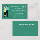 編集可能な男性ホーム気におよび介護サービス 名刺 (正面/裏面)