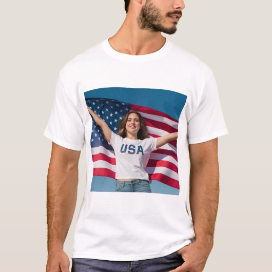 編集可能な画像Tシャツにオリジナルアート画像 Tシャツ (正面)