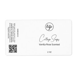 編集可能な白せっけん包装ラベル ラベル