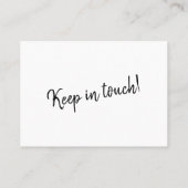 編集可能な白のミニマルな「引っ越しました」カード 名刺 (裏面)