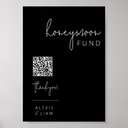 編集可能な白黒結婚のハネムーン記号 ポスター (正面)