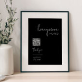 編集可能な白黒結婚のハネムーン記号 ポスター