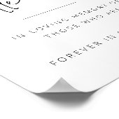 編集可能な白黒結婚のメモリアル記号 ポスター (角)