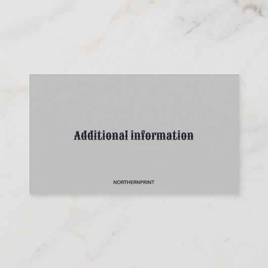 編集可能な石の天使のモニュメントとヘッドライト 名刺 (裏面)