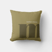 編集可能な碑文の色パーソナライズされた名 クッション (正面)