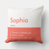 編集可能な碑文の色パーソナライズされた名 クッション (正面)