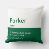 編集可能な碑文の色パーソナライズされた名 クッション (正面)