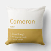 編集可能な碑文の色パーソナライズされた名 クッション (正面)