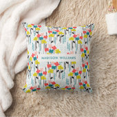 編集可能な碑文カラーフラワーズ装飾用クッション クッション (ブランケット)