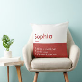 編集可能な碑文カラー枕、名前の枕 クッション (椅子)