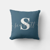 編集可能な碑文カラー枕、名前の枕 クッション (正面)