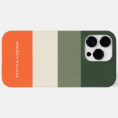 編集可能な碑文Colorblock水平ストライプ文字 Case-Mate iPhoneケース (裏面 (横))